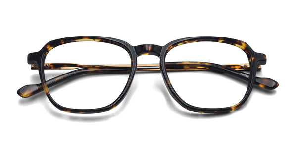billie square tortoise eyeglasses frames top view