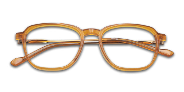 billie square orange eyeglasses frames top view