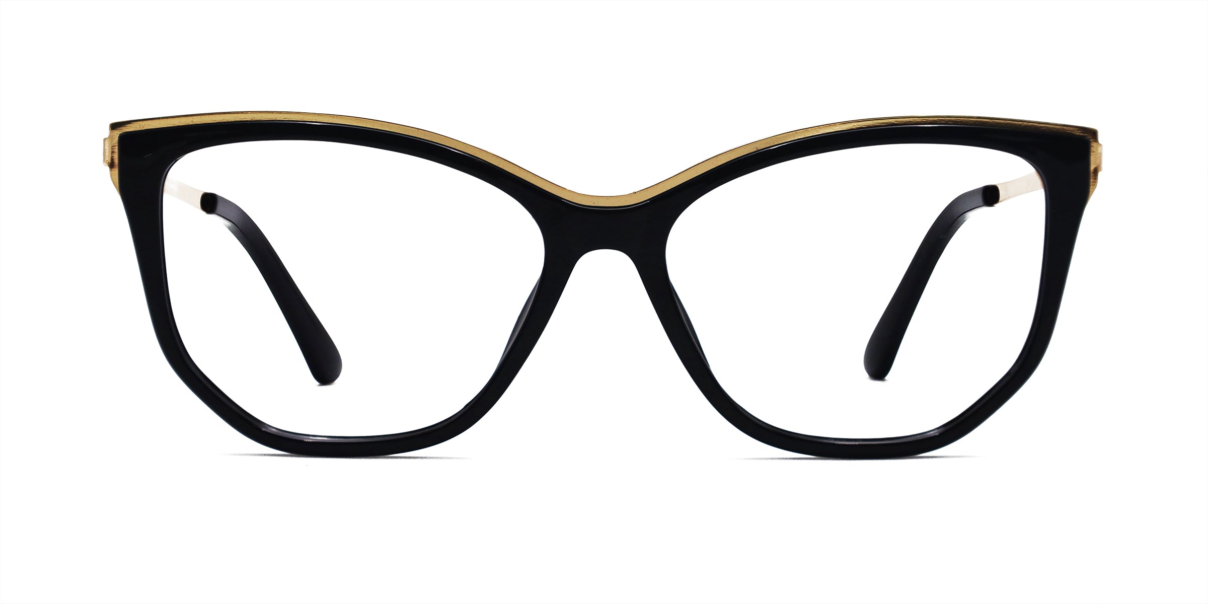 blueming cat eye shiny black eyeglasses frames front view