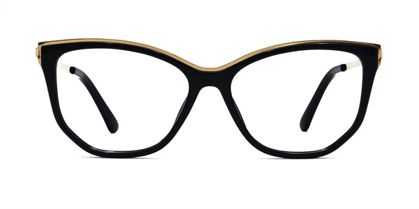 blueming cat eye shiny black eyeglasses frames front view