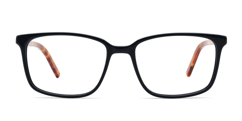 botree rectangle black eyeglasses frames front view