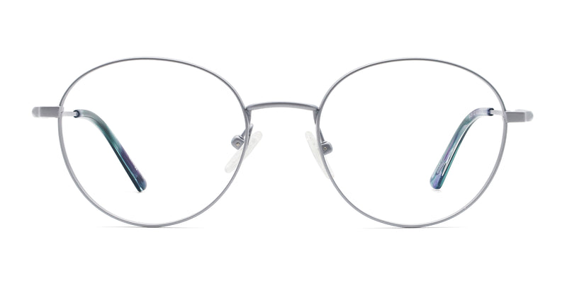 bounce round gray eyeglasses frames front view