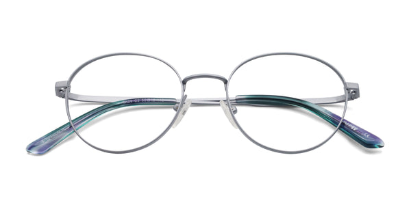 bounce round gray eyeglasses frames top view