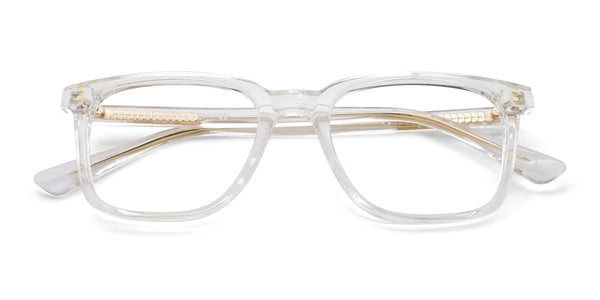 boyish square transparent eyeglasses frames top view