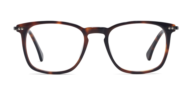 bravo square tortoise eyeglasses frames front view