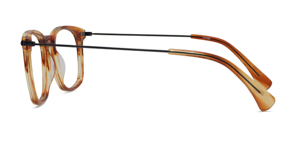 bravo square orange tortoise eyeglasses frames side view