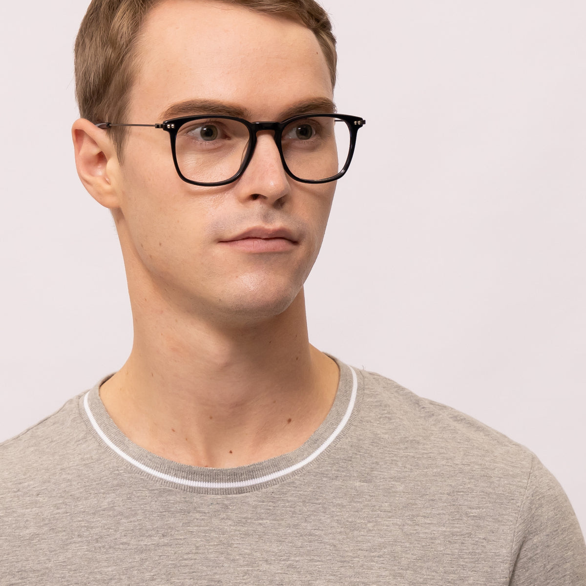 bravo square dark blue eyeglasses frames for men side view