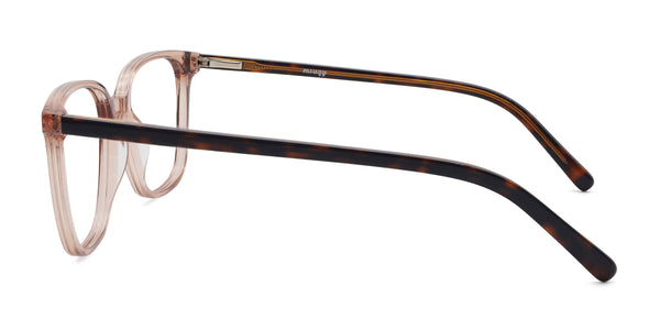 caleb square pink eyeglasses frames side view