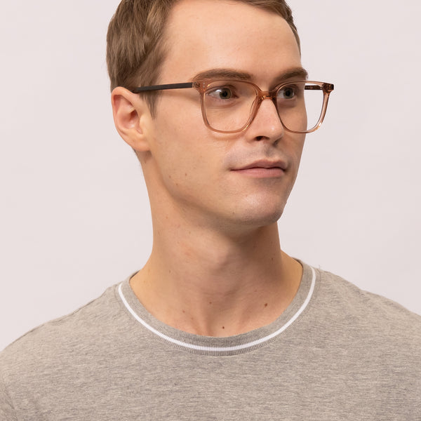 caleb square brown eyeglasses frames for men side view