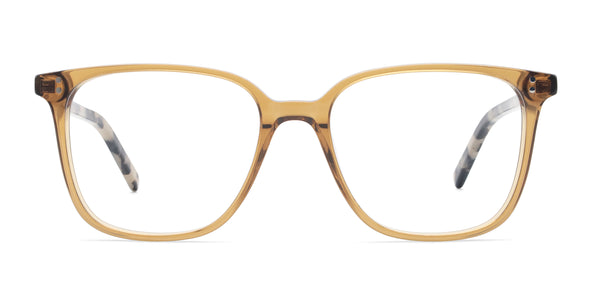 caleb square brown eyeglasses frames front view