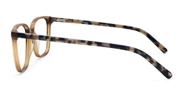 caleb square brown eyeglasses frames side view