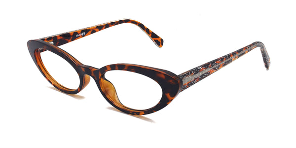 candid cat eye tortoise eyeglasses frames angled view