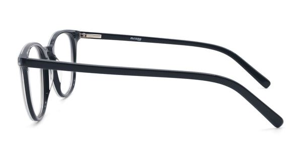 carl square white eyeglasses frames side view
