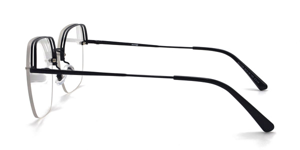 carol geometric black eyeglasses frames side view