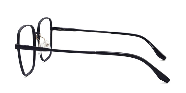 celebrate geometric matte black eyeglasses frames side view