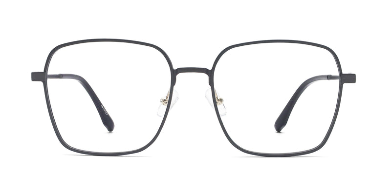 celebrate geometric matte gray eyeglasses frames front view