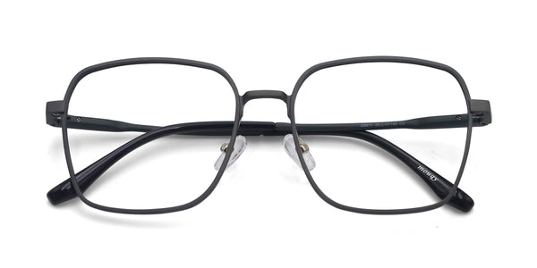 celebrate geometric matte gray eyeglasses frames top view