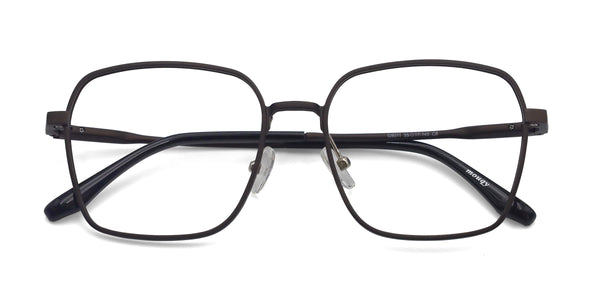 celebrate geometric matte brown eyeglasses frames top view