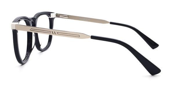 champ square black eyeglasses frames side view