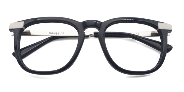 champ square black eyeglasses frames top view