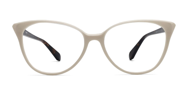 charisma cat eye cream white eyeglasses frames front view