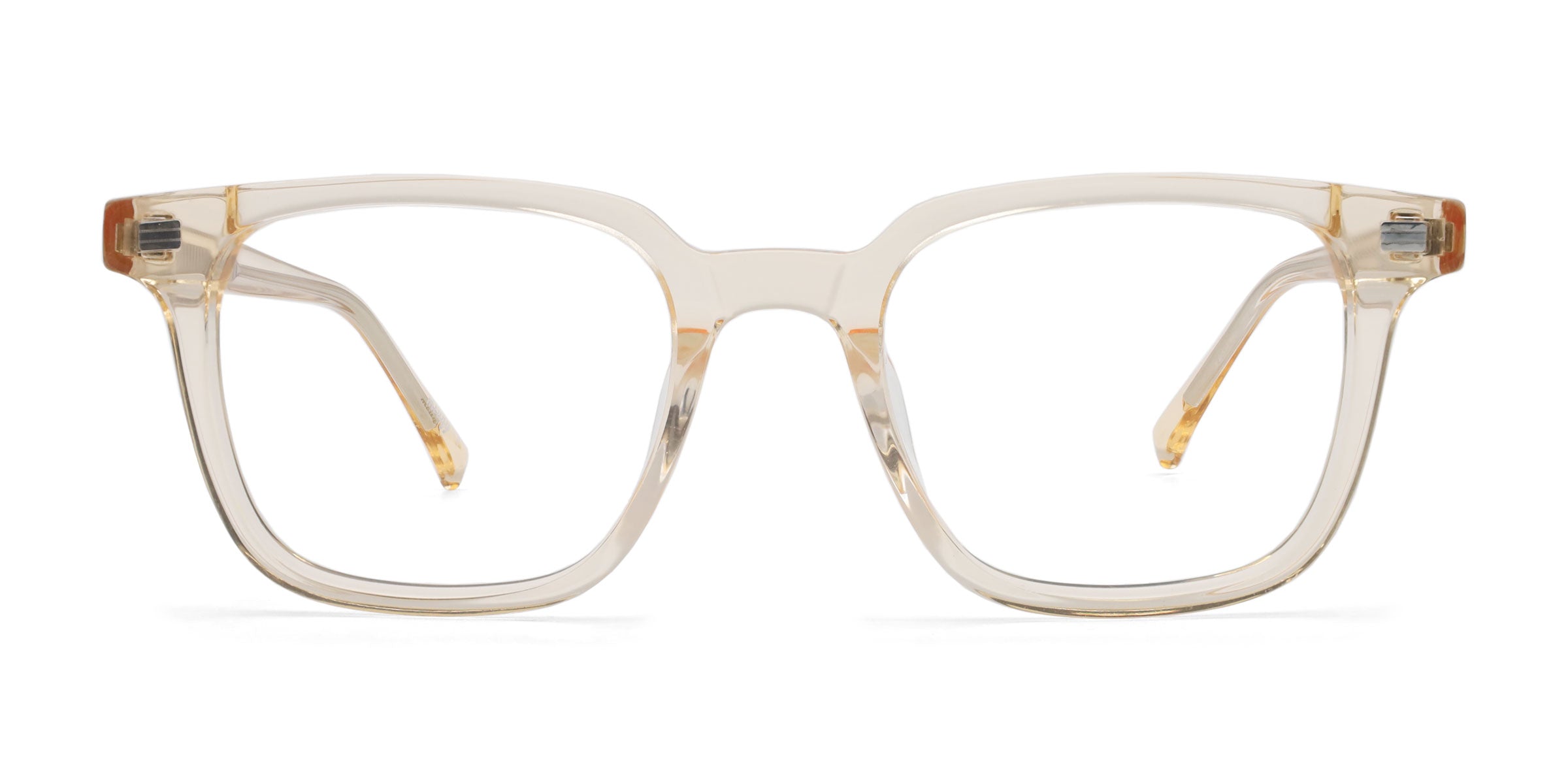 Cherish Square Yellow eyeglasses frames front view