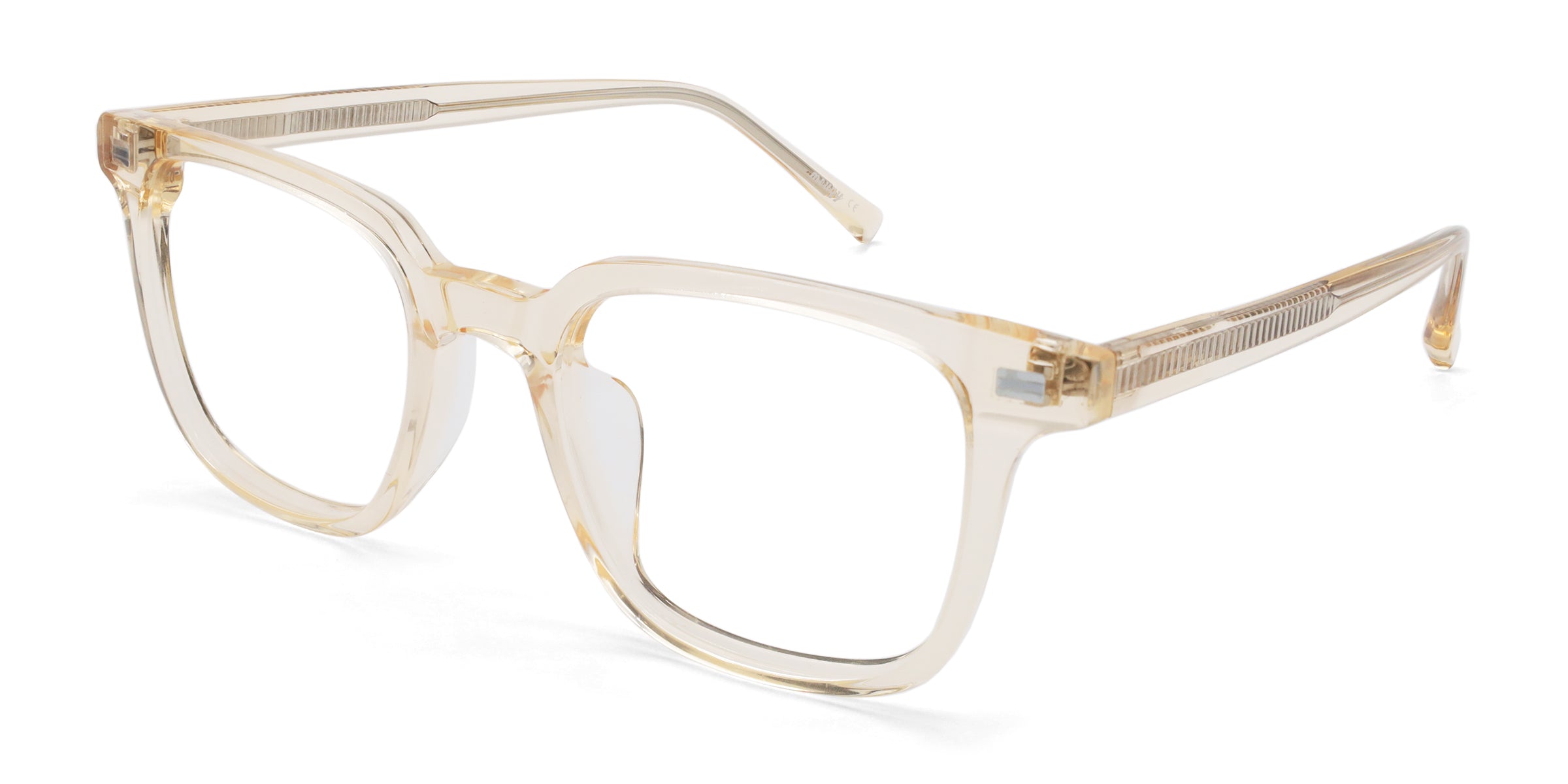 Cherish Square Yellow eyeglasses frames angled view