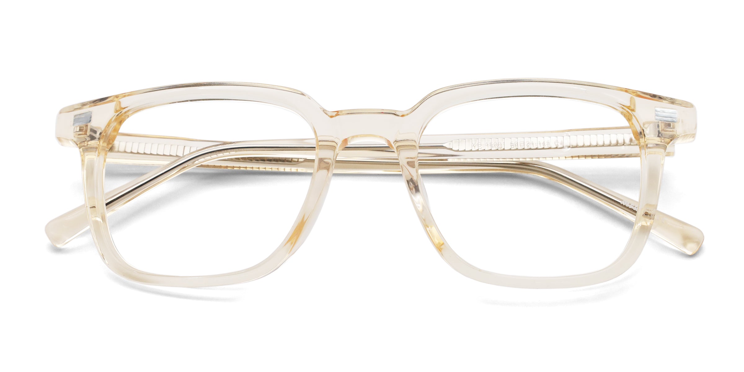Cherish Square Yellow eyeglasses frames top view