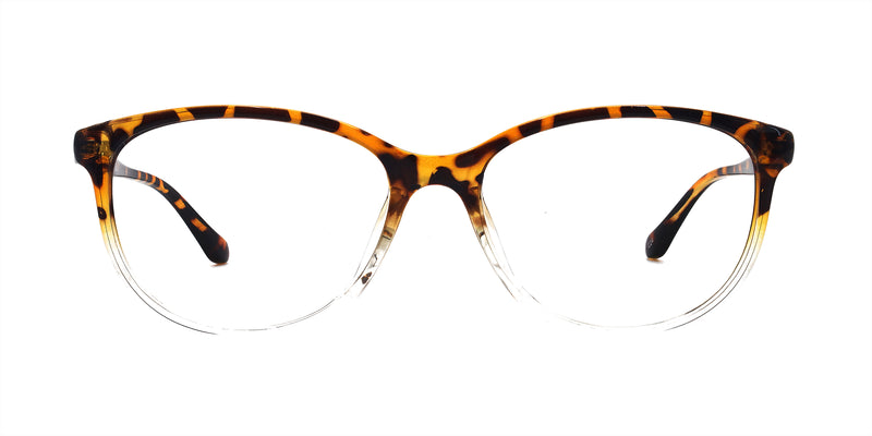 cherry oval two tone tortoise eyeglasses frames front view