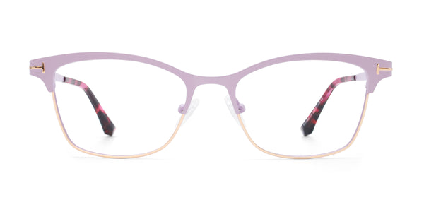 cindy cat eye purple eyeglasses frames front view