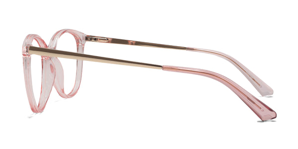 coco oval pink eyeglasses frames side view