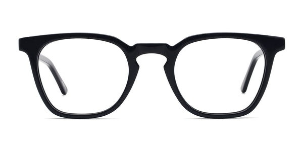 cozy square black eyeglasses frames front view