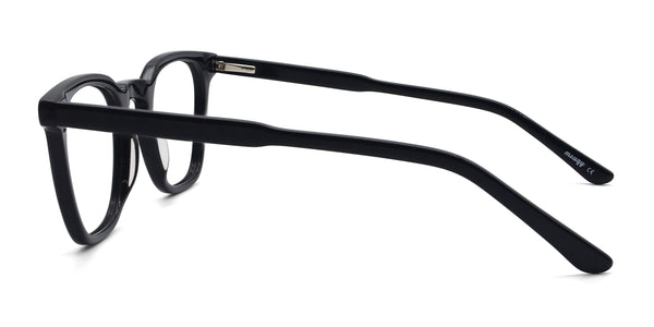 cozy square black eyeglasses frames side view