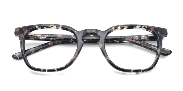 cozy square tortoise eyeglasses frames top view