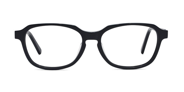 dan rectangle black eyeglasses frames front view