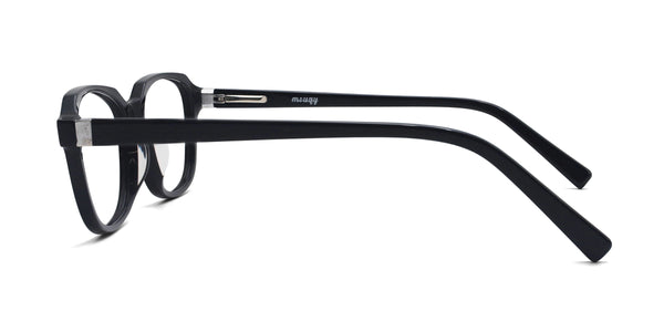 dan rectangle black eyeglasses frames side view