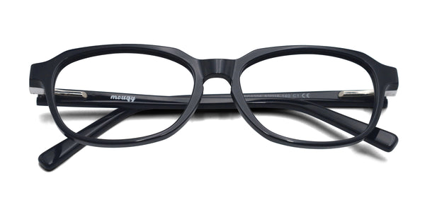 dan rectangle black eyeglasses frames top view