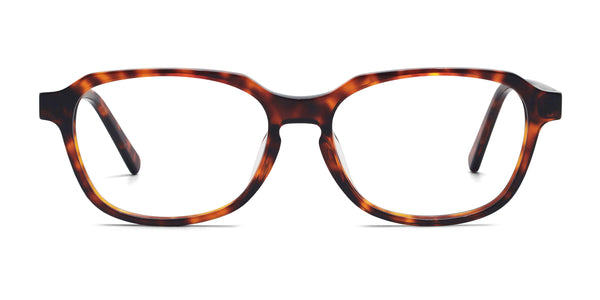 dan rectangle tortoise eyeglasses frames front view