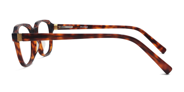 dan rectangle tortoise eyeglasses frames side view