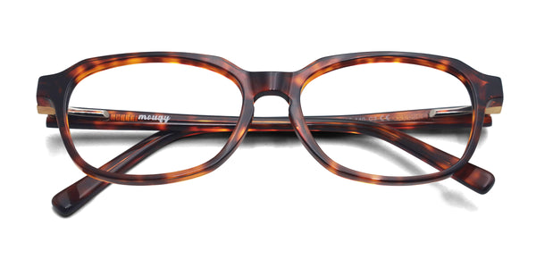 dan rectangle tortoise eyeglasses frames top view