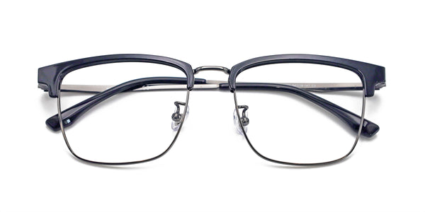 dawn square black gunmetal eyeglasses frames top view