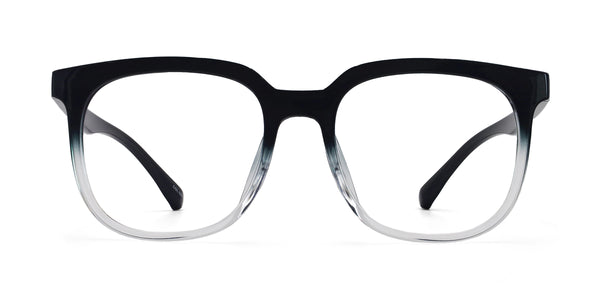 dazzling square two tone blue eyeglasses frames front view