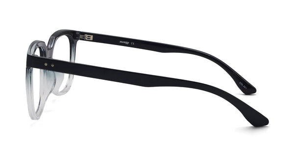 dazzling square two tone blue eyeglasses frames side view