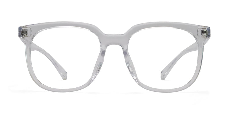 dazzling square transparent eyeglasses frames front view