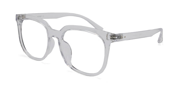 dazzling square transparent eyeglasses frames angled view