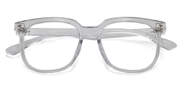 dazzling square transparent eyeglasses frames top view