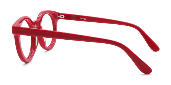 debbie round red eyeglasses frames side view