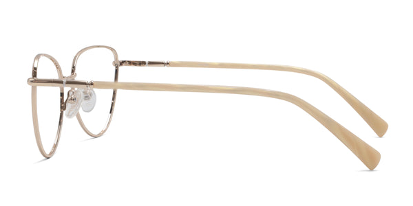 diana cat eye gold eyeglasses frames side view