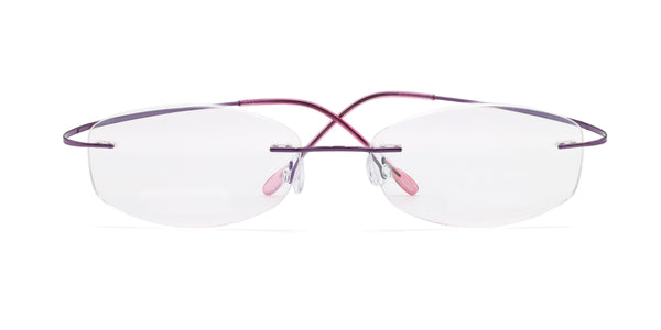 dreamy oval purple eyeglasses frames front view