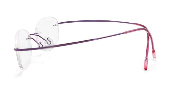 dreamy oval purple eyeglasses frames side view